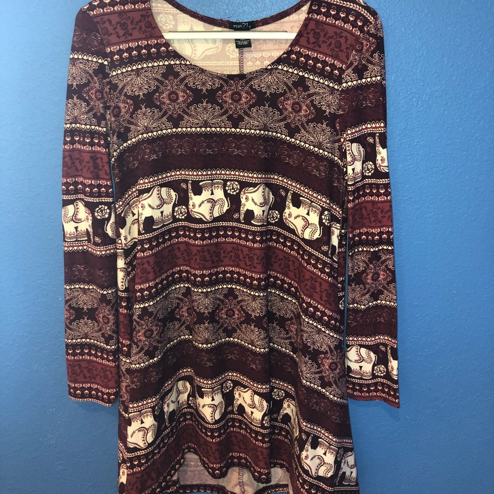Maroon elephant dress(size: medium)